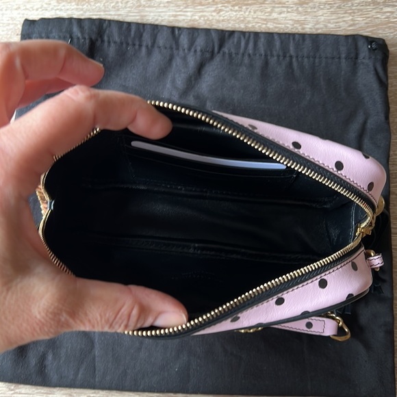 Saint Laurent Mini Lou Polka Dot Print Leather Camera Crossbody Bag - Picture 5 of 9